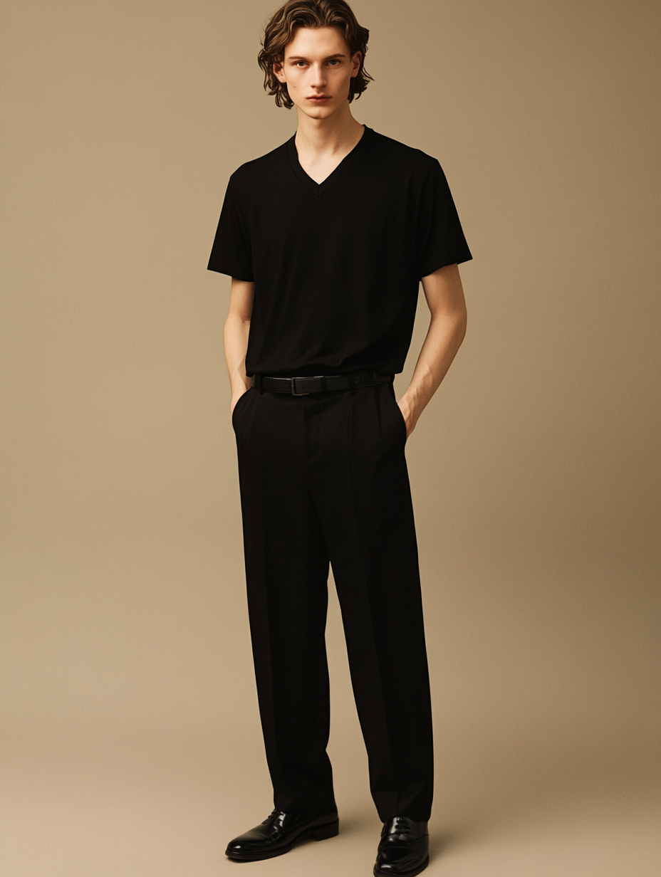 VネックTシャツ最新おすすめコーデ オリジナルVネックTを作るならTUQRU