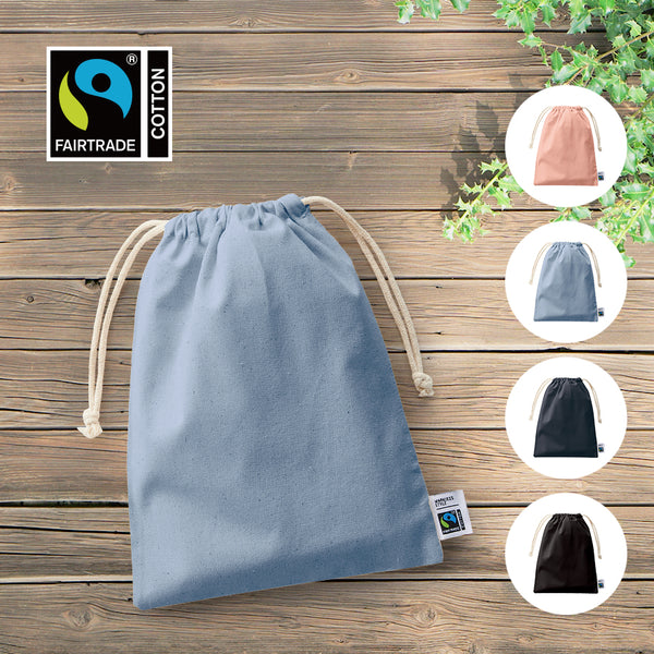 フェアトレードコットン巾着(M)|220×290mm|TF-0006|MARKLESS STYLE